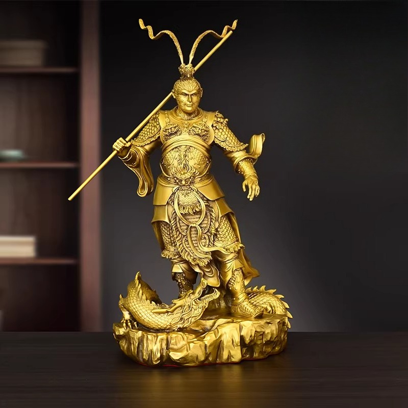 Home Decor Room - Brass Monkey Statue of The Victorious