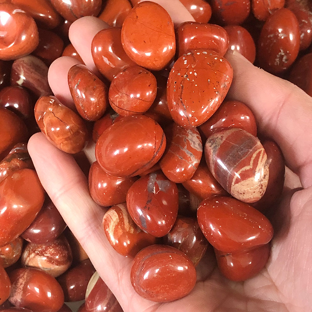 Home Decor Modern Organic - Natural Stone Red Jasper Irregular Tumbled