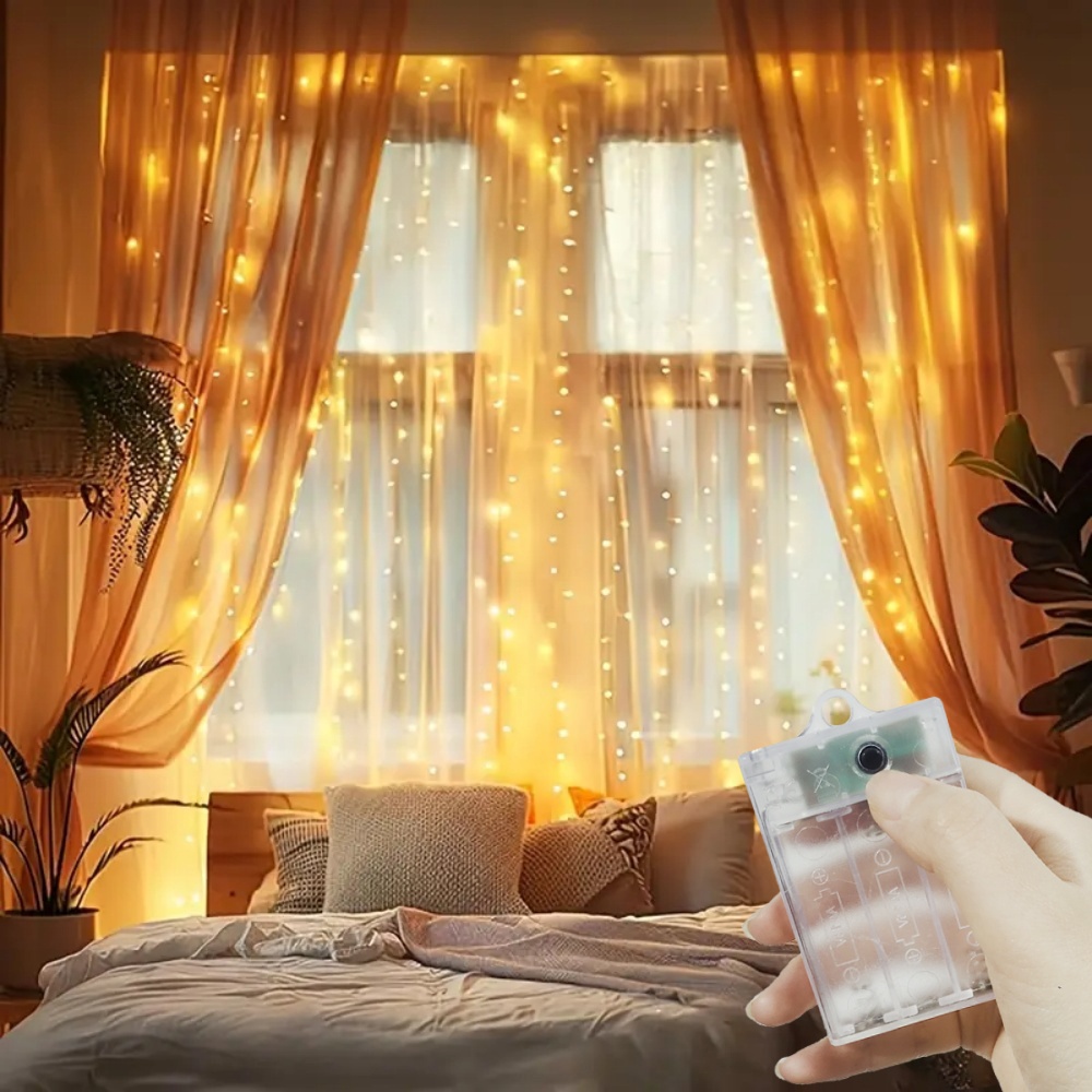 Home Decor Curtains - Wedding Party Home Decorations Battery Power
