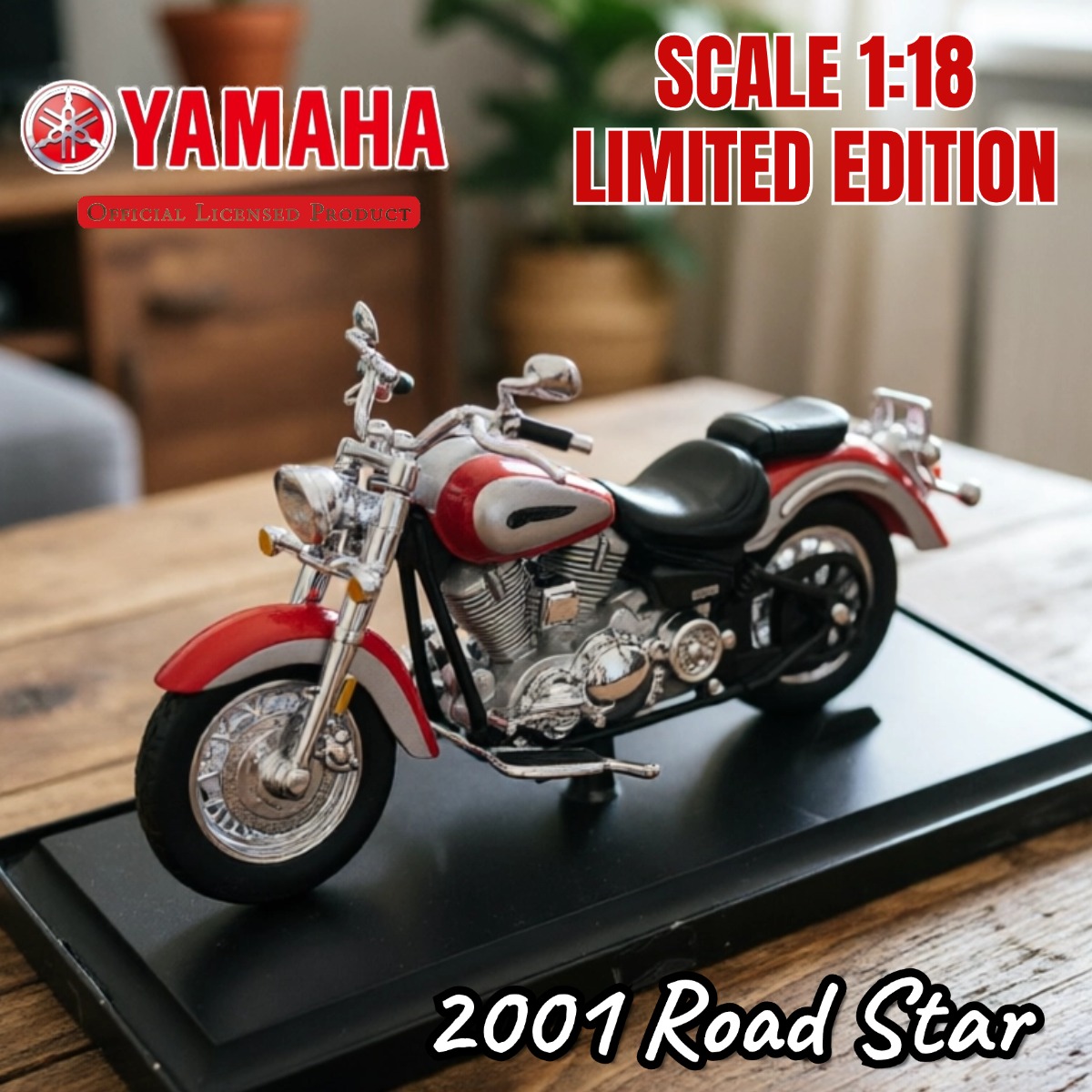 Home Decor Collection - 1:18 Diecast Motorcycle Model Miniature -