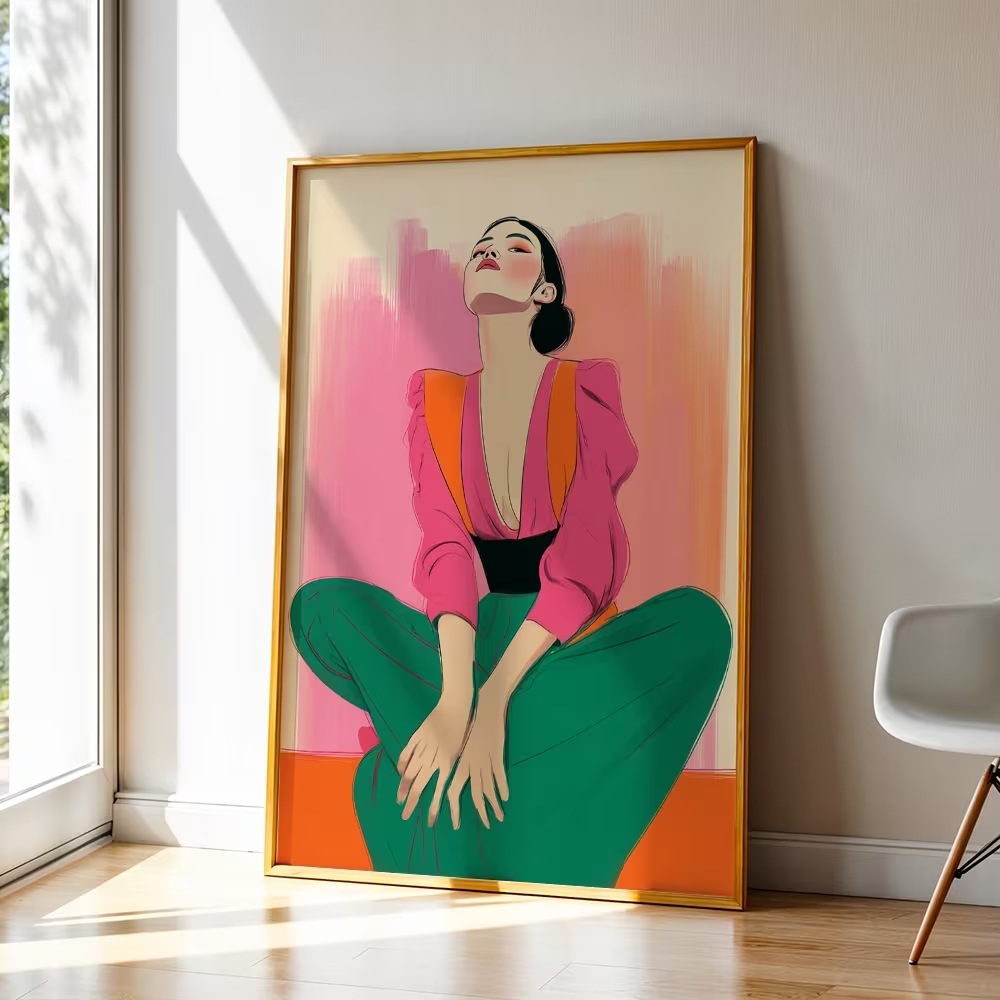 Home Decor Mod - Modern,Retro Pluralistic Feminism Wall Art Print