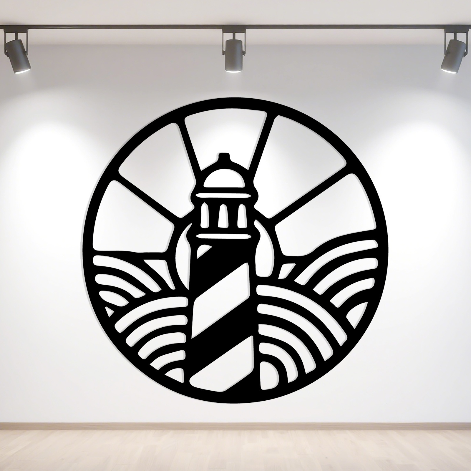 Home Decor Brand - Brand Vintage Geometric Lighthouse Metal Wall
