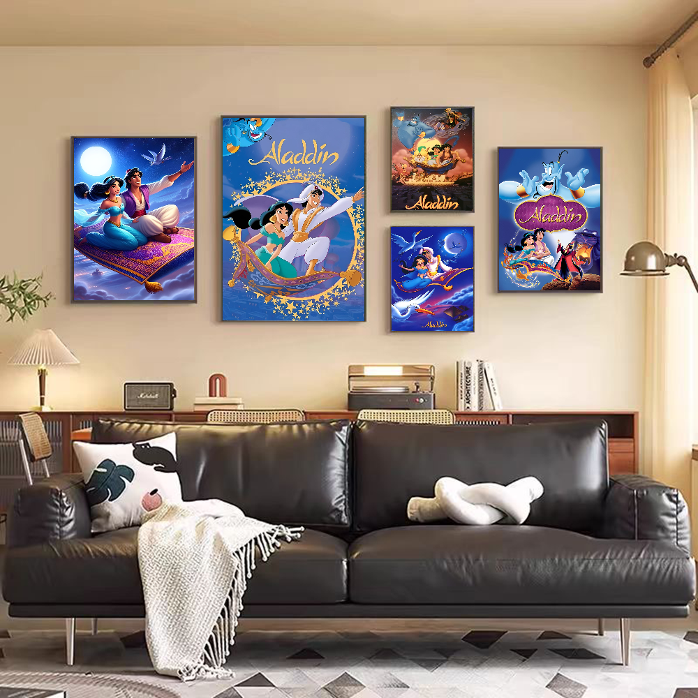 Home Decor Wallpaper - 1pc frameless Canvas Painting Amine Aladdin