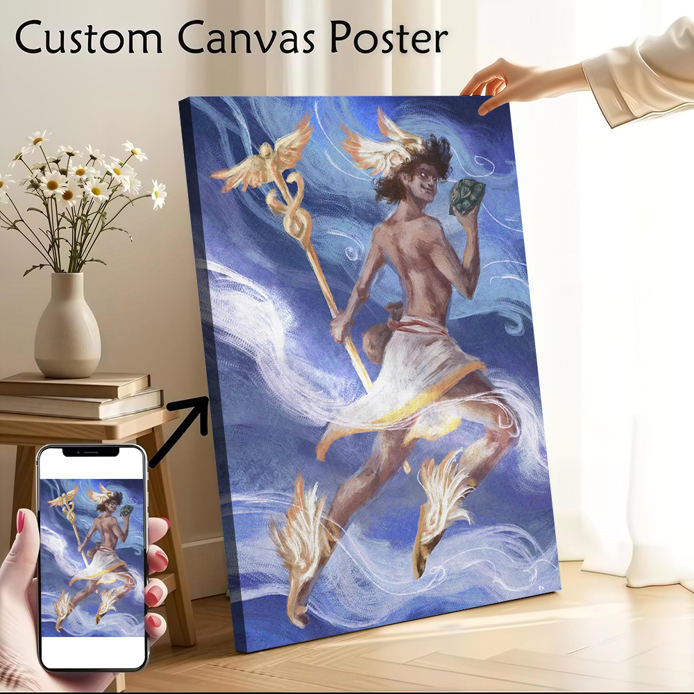 Home Decor Hermes - Hermes Canvas Poster Customizable Printed Canvas