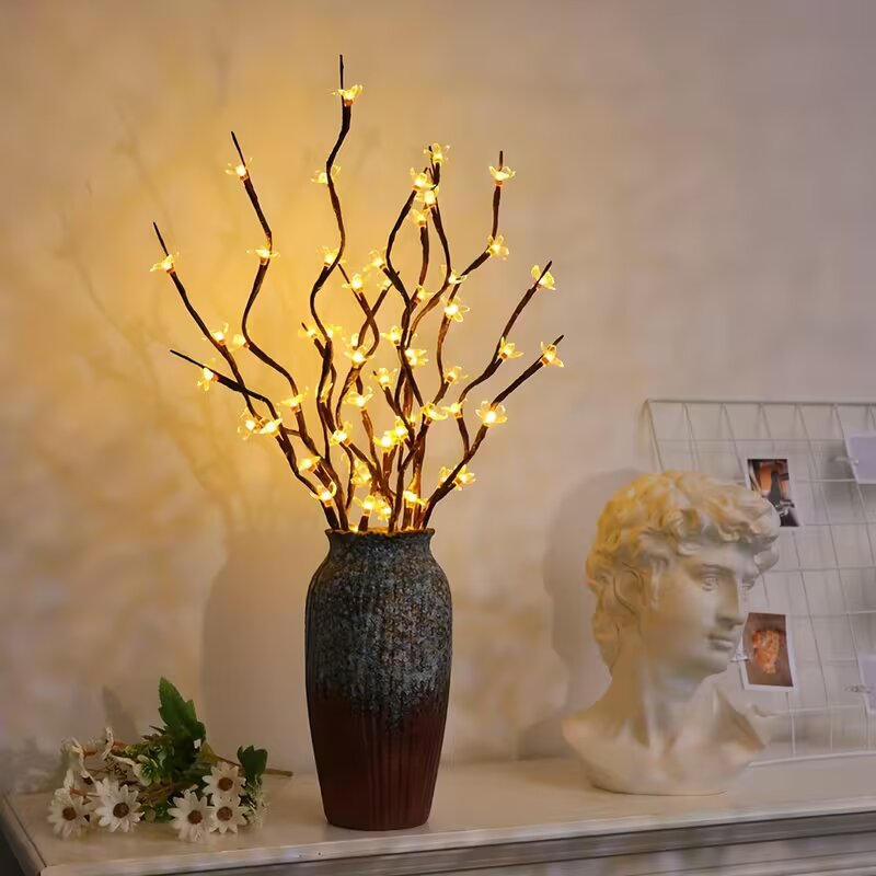 Home Decor Com - 1/2PC 20LED Cherry Blossom Tree Branch
