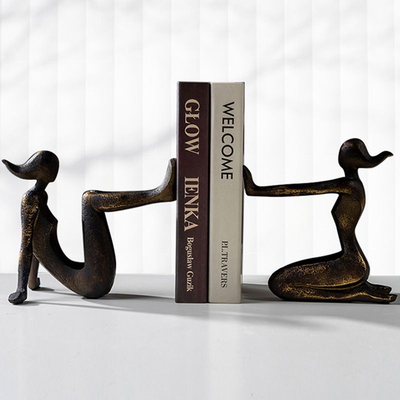 Abstract Sculpture Resin - Modern Thinker Girl Statue, Abstract Character