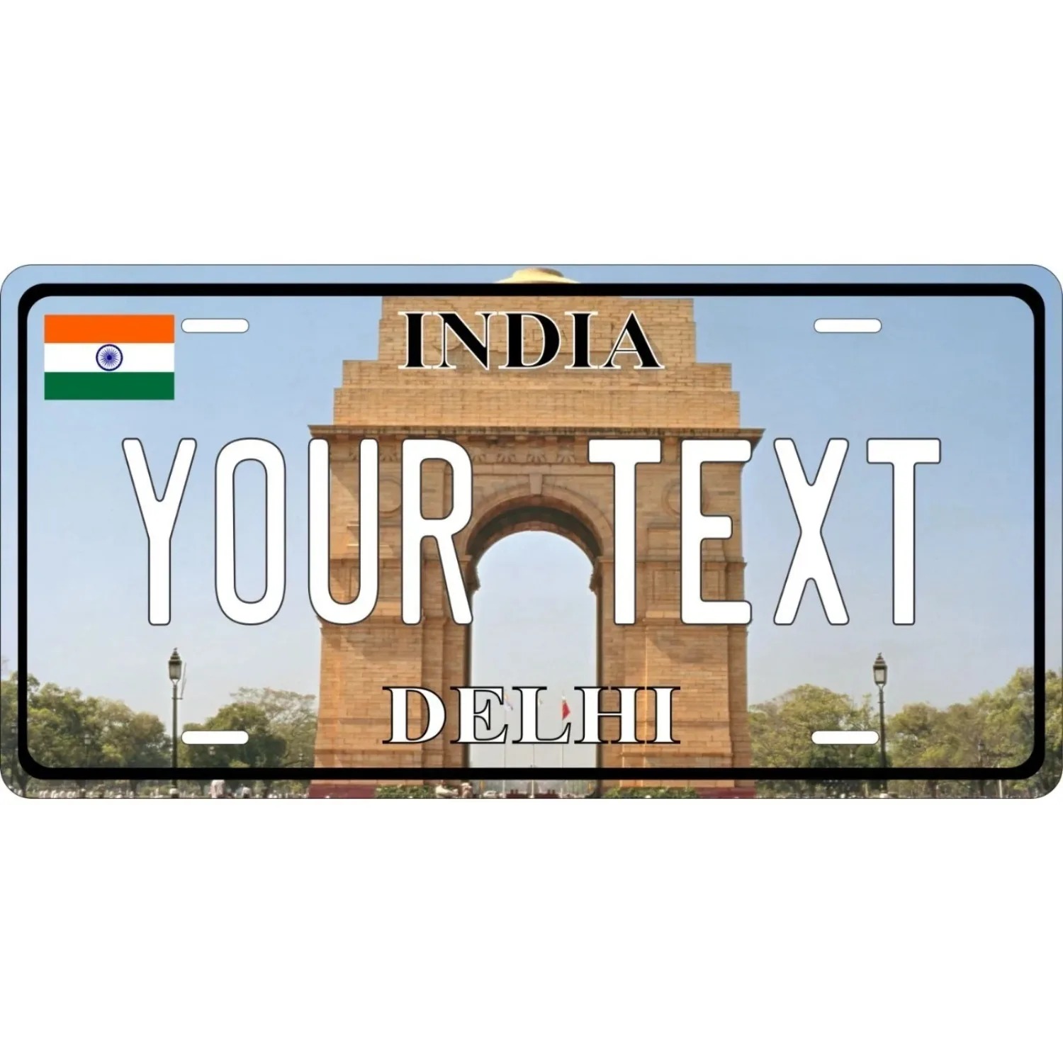 Home Decor Delhi - Custom India Delhi City Vintage Metal