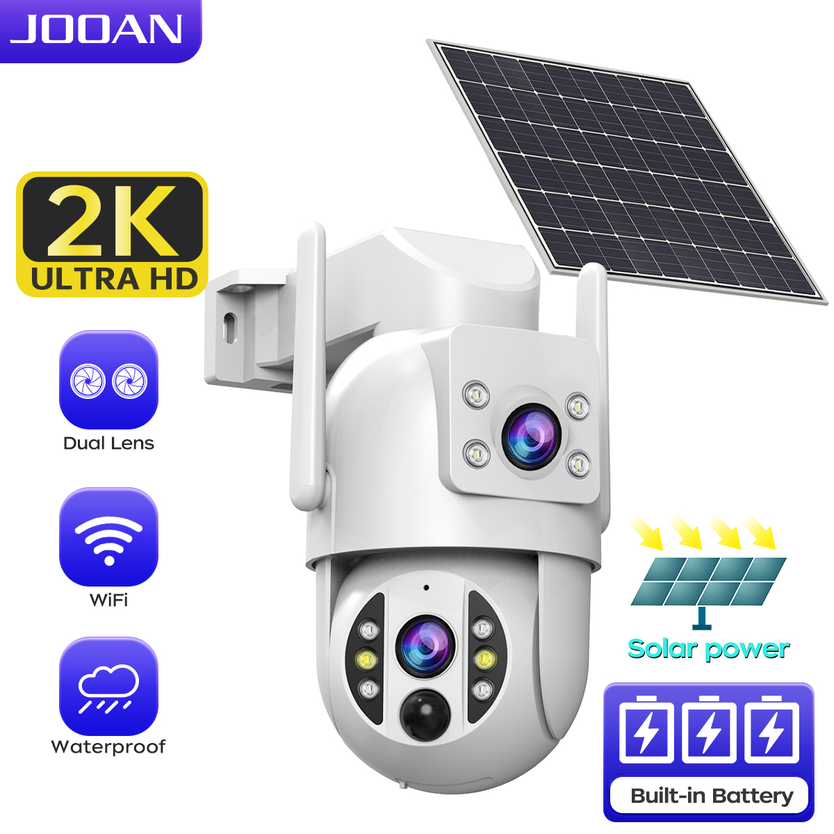 Home Decor Uk - JOOAN 2K 4K Wireless Solar Camera