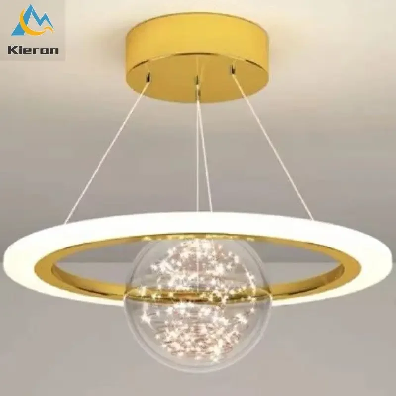 Hanging Moon Lamp - Nordic Modern Creative Saturn LED Chandelier
