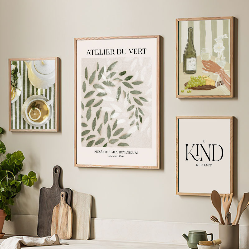 Modern Abstract Green Striped  - مراجعة Home Decor Green وسعره