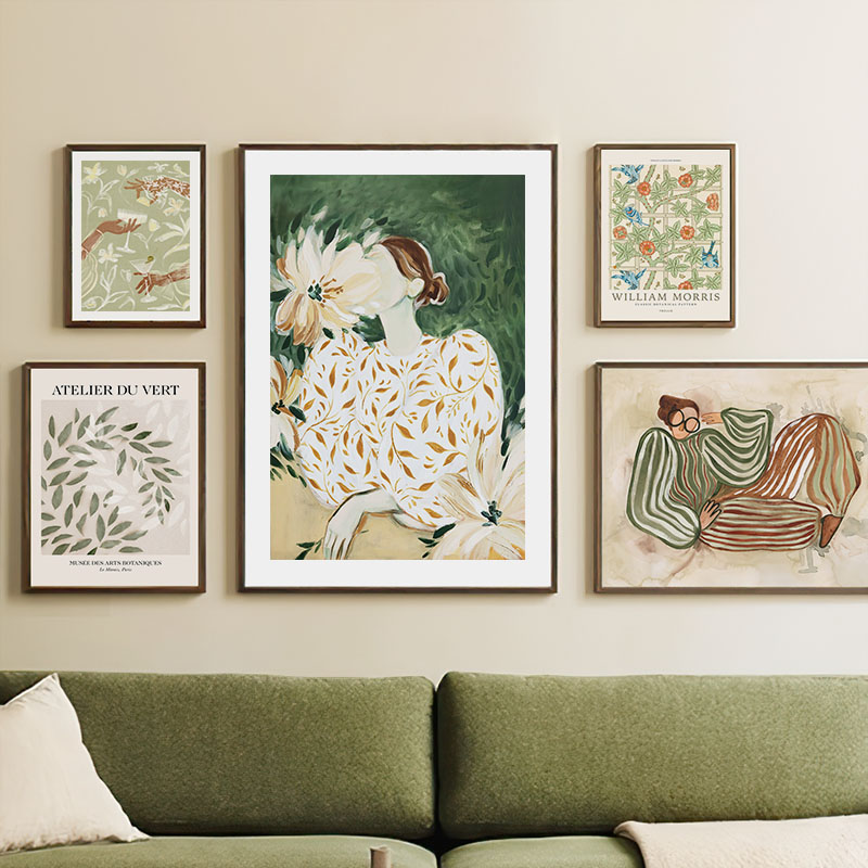 Modern Abstract Green Striped  - مراجعة Home Decor Green وسعره