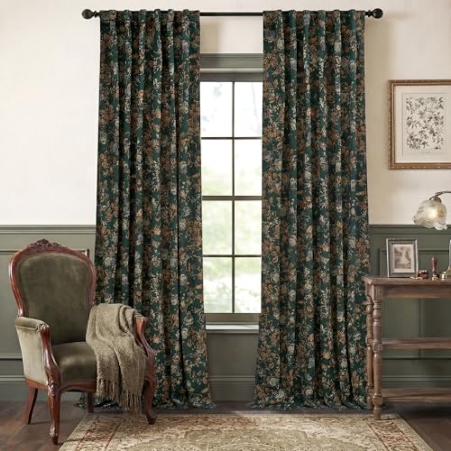 Velvet Curtains Print Curtains - مراجعة Home Decor Curtains وسعره