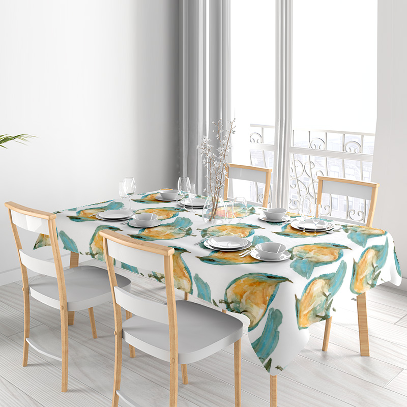 Watercolor Bird Print Tableclo - مراجعة Home Decor Online Shopping وسعره