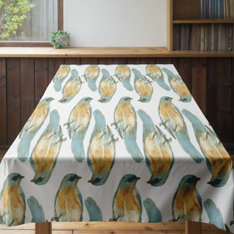 Watercolor Bird Print Tableclo - مراجعة Home Decor Online Shopping وسعره