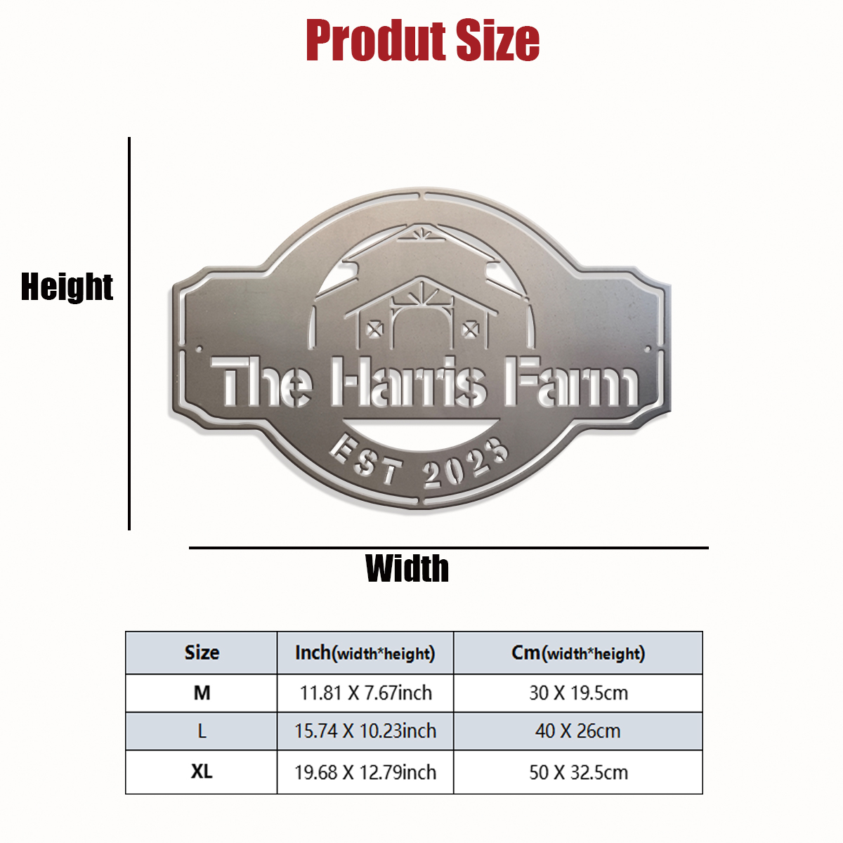 1pc Custom farm plaque Metal W - مراجعة Home Decor Room وسعره