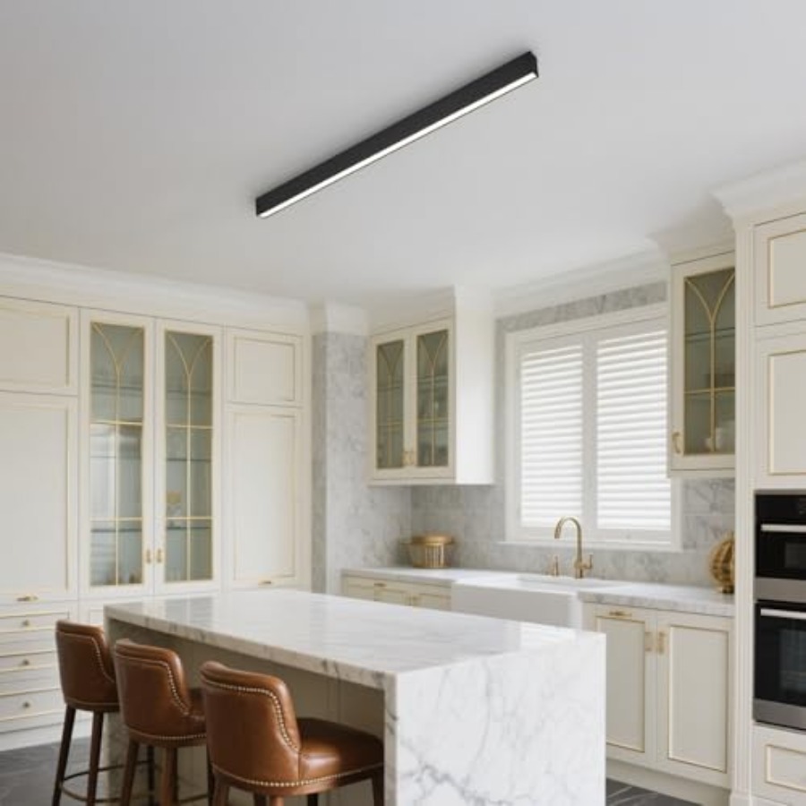 Black ceiling light LED, moder - مراجعة Led Strip Lights وسعره