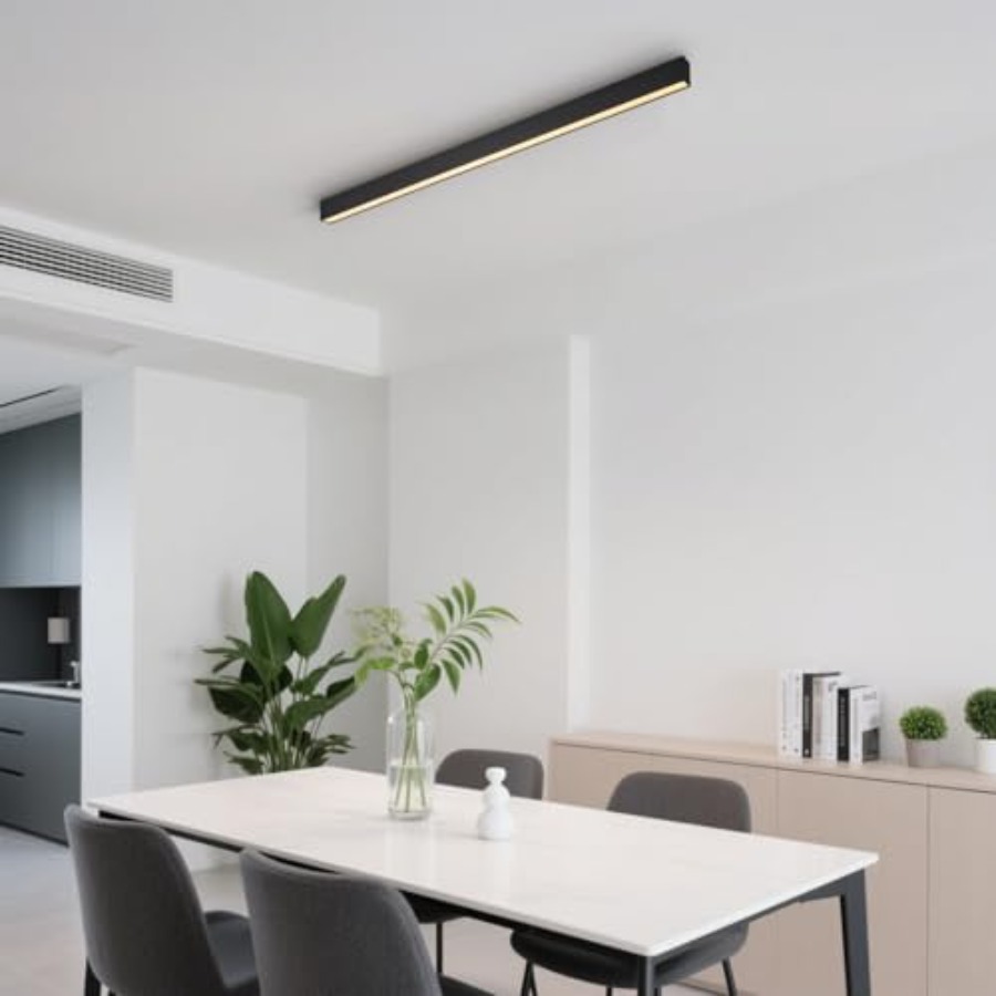 Black ceiling light LED, moder - مراجعة Led Strip Lights وسعره