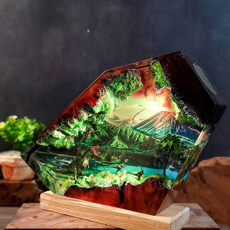 Table Resin Lamp Dinosaur Figu - مراجعة Home Decor Collection وسعره