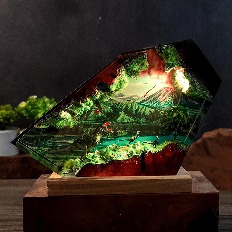 Table Resin Lamp Dinosaur Figu - مراجعة Home Decor Collection وسعره