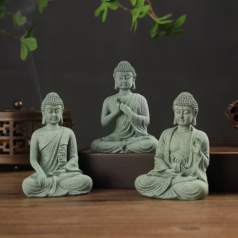 Buddha Garden Statue Fish Tank - مراجعة Home Decor Green وسعره