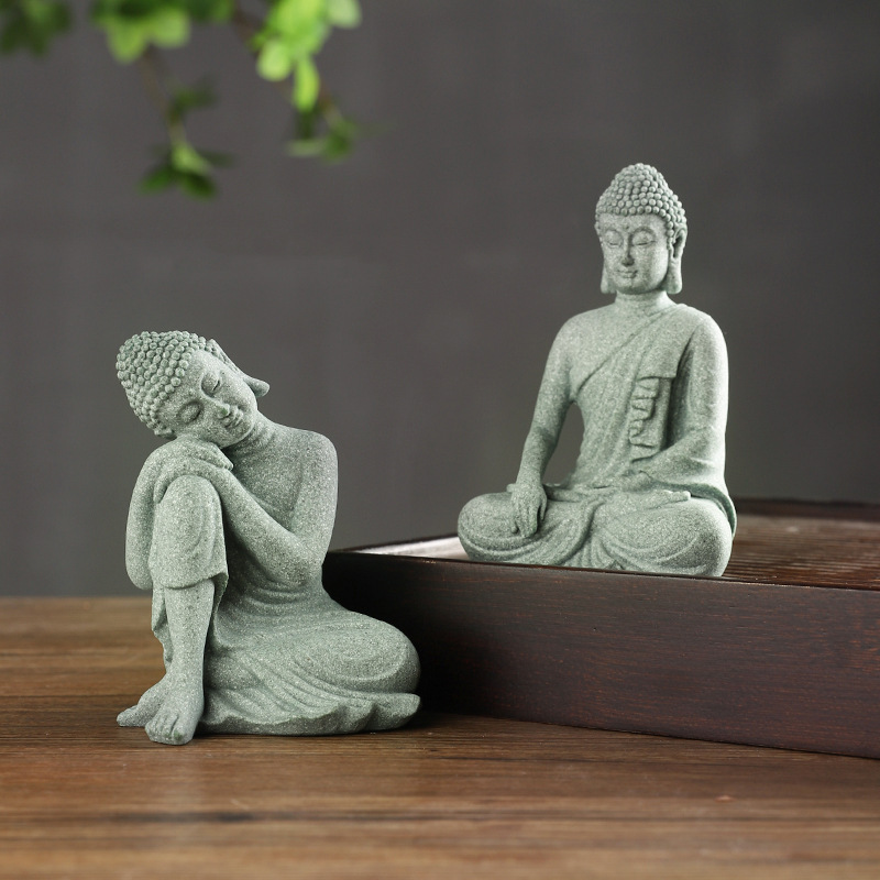 Buddha Garden Statue Fish Tank - مراجعة Home Decor Green وسعره