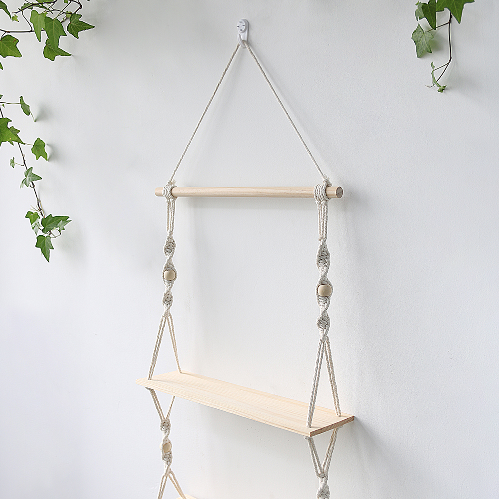 Double Layer Macrame Hanging S - مراجعة Home Decor Modern Organic وسعره
