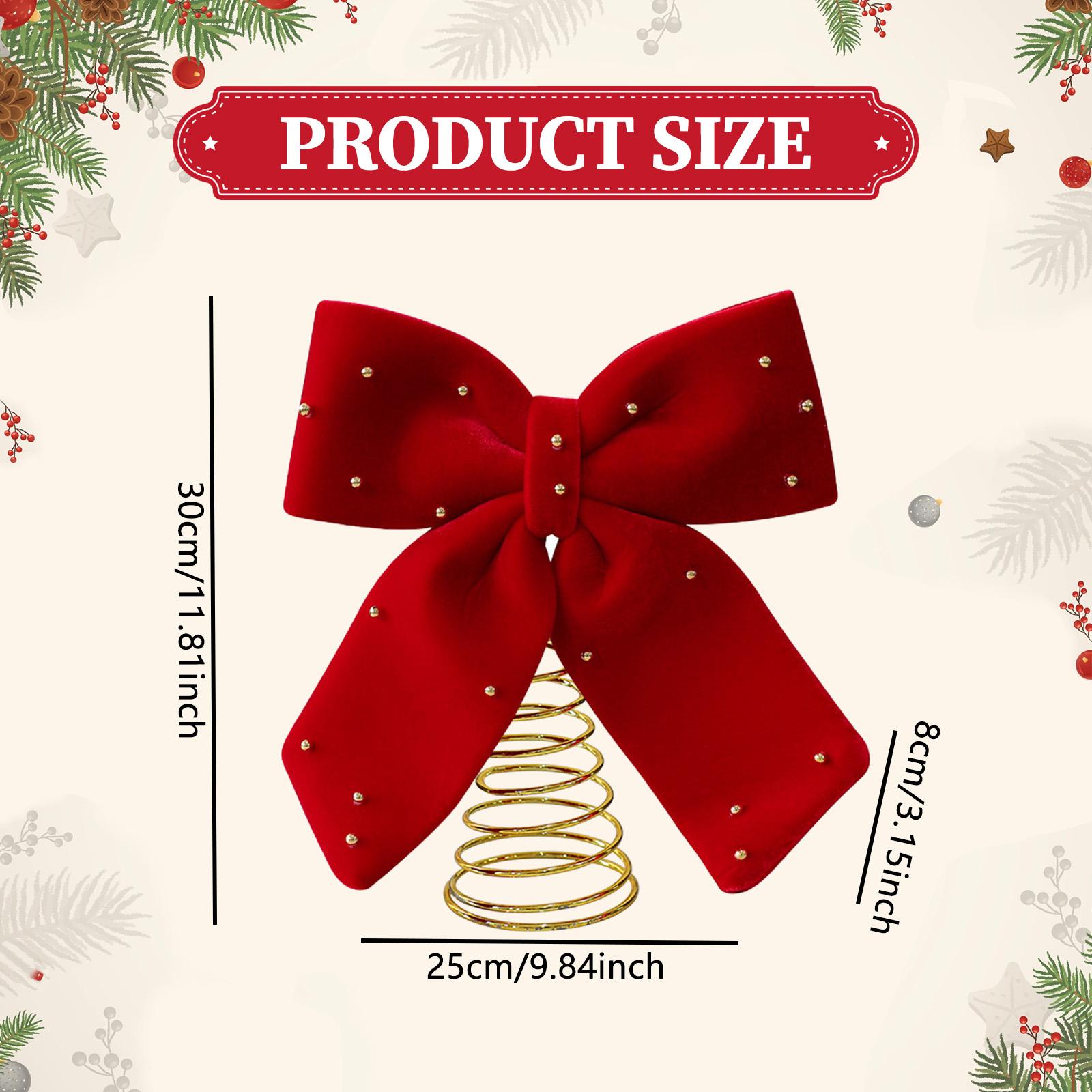 Elegant Red Bowknot Christmas  - مراجعة Home Xmas Decor Ideas وسعره