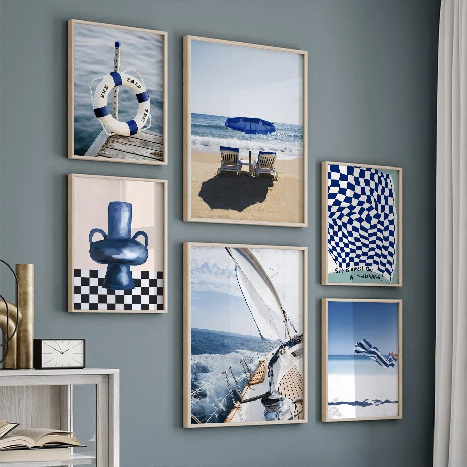Blue Sea Sunshine Beach White  - مراجعة Home Decor Essentials وسعره