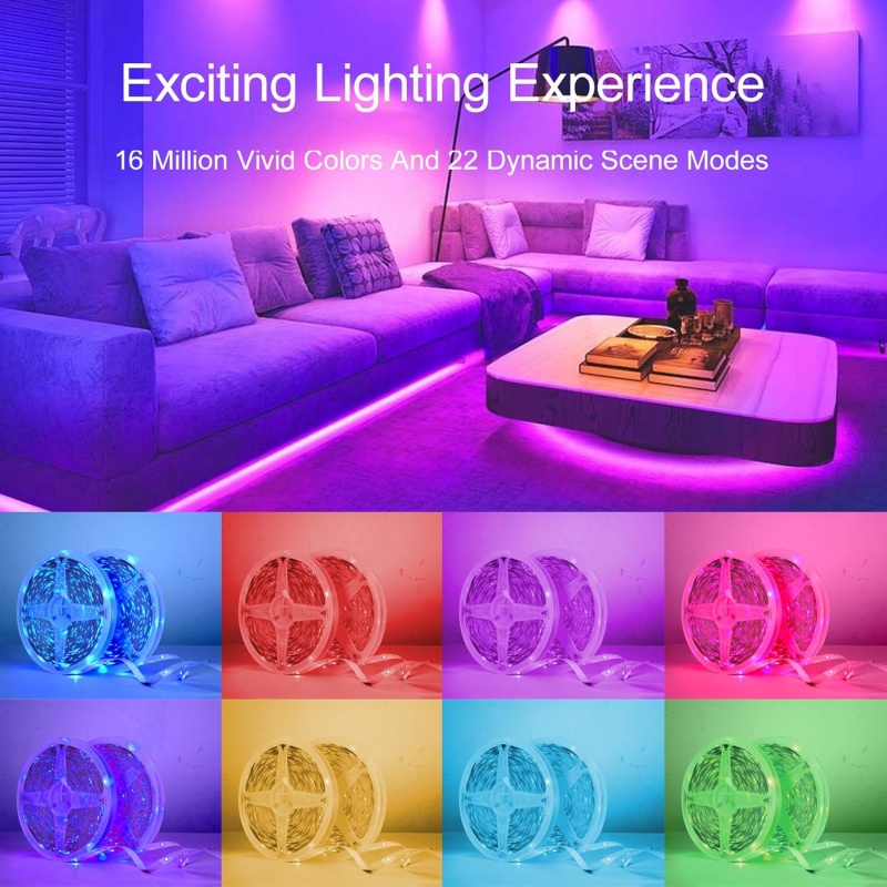 DC 5V USB LED Strip Lights APP - مراجعة Led Strip Lights وسعره