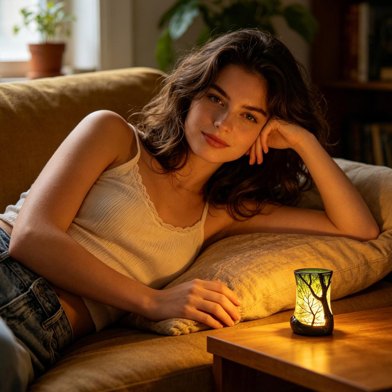 Bedside Table Lamp Forest Nigh - مراجعة Home Decor Room وسعره