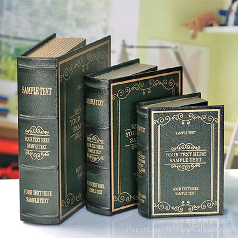 3PCS Fake Books Decoration Woo - مراجعة Home Decor Modern Organic وسعره