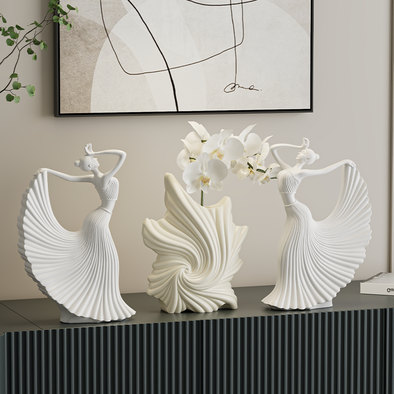 Figurine Sculpture White Abstr - مراجعة Abstract Sculpture Resin وسعره
