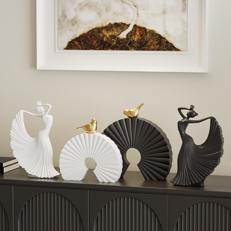 Figurine Sculpture White Abstr - مراجعة Abstract Sculpture Resin وسعره