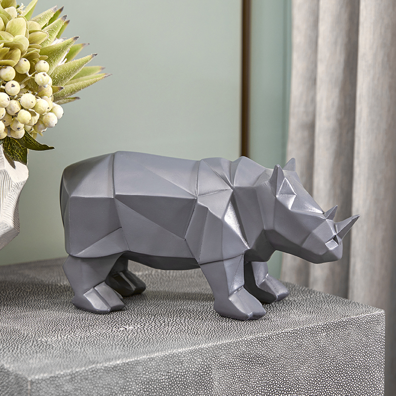 Resin Rhinoceros Elephant Stat - مراجعة Abstract Sculpture Resin وسعره