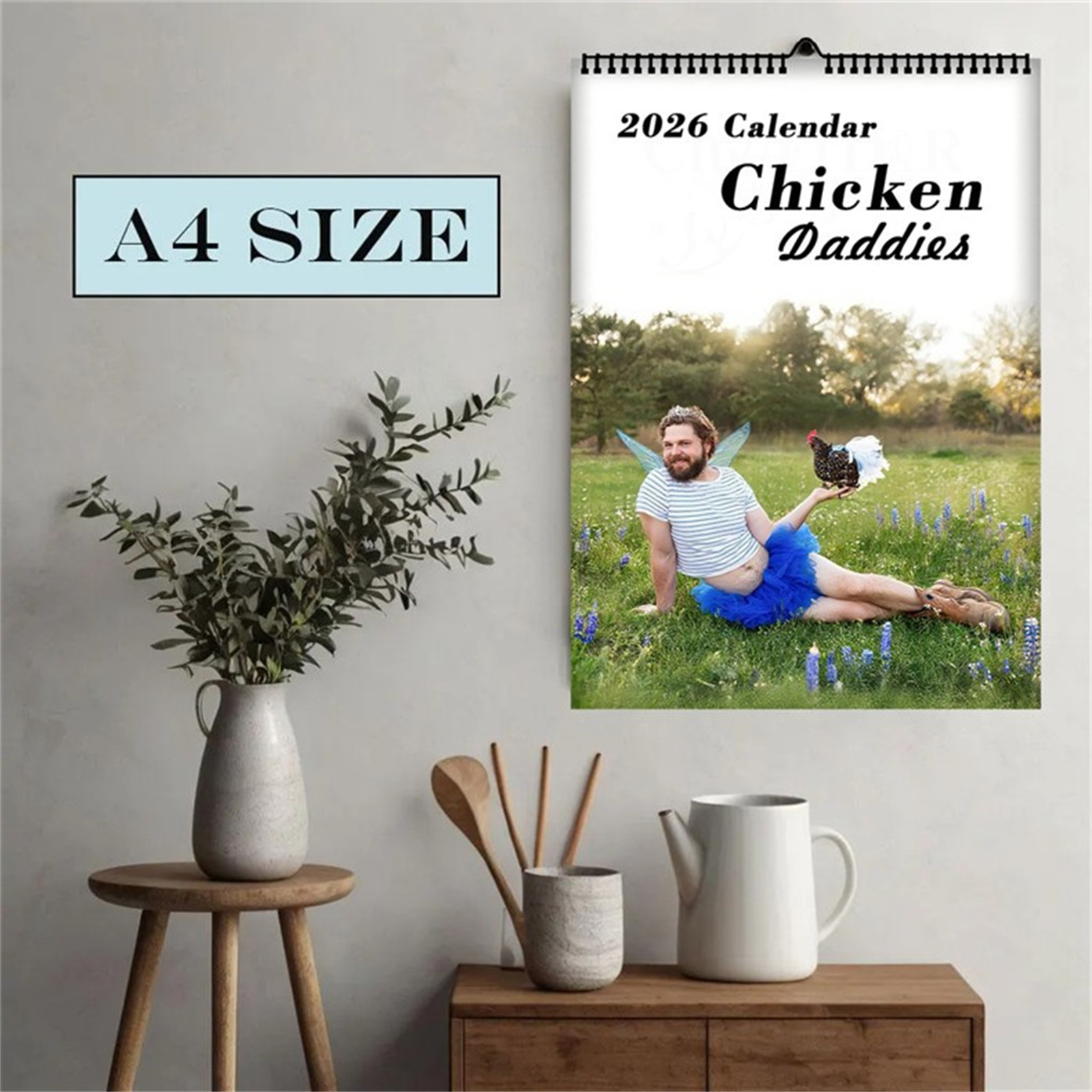 2026 Funny Chicken Daddy Wall  - مراجعة Home Decor Wallpaper وسعره