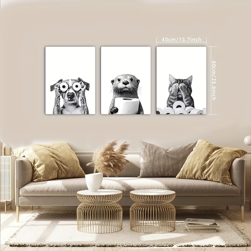 3pcsModern Cute Humorous Anima - مراجعة Home Decor Wallpaper وسعره