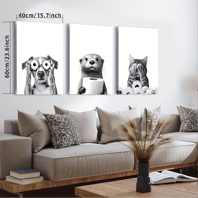 3pcsModern Cute Humorous Anima - مراجعة Home Decor Wallpaper وسعره