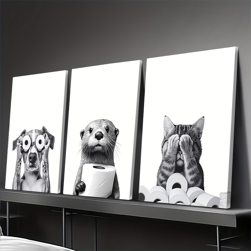 3pcsModern Cute Humorous Anima - مراجعة Home Decor Wallpaper وسعره