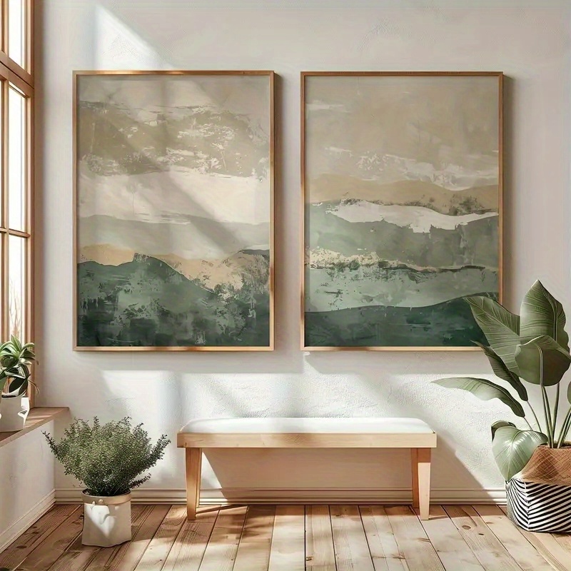 2pcs/set Wabi Sabi Abstract Ge - مراجعة Home Decor Green وسعره