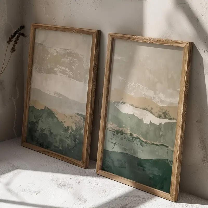 2pcs/set Wabi Sabi Abstract Ge - مراجعة Home Decor Green وسعره