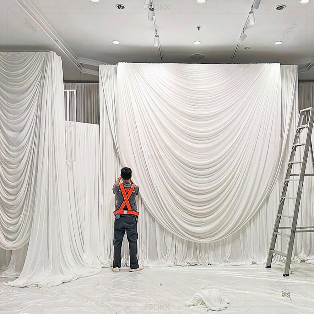 FSDKX Cheap White Ice Silk Clo - مراجعة Home Decor Curtains وسعره