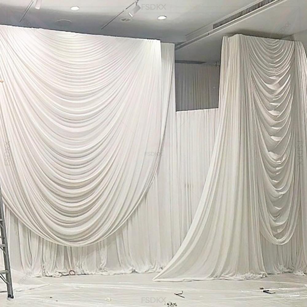 FSDKX Cheap White Ice Silk Clo - مراجعة Home Decor Curtains وسعره