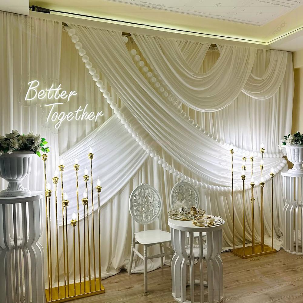 FSDKX Cheap White Ice Silk Clo - مراجعة Home Decor Curtains وسعره