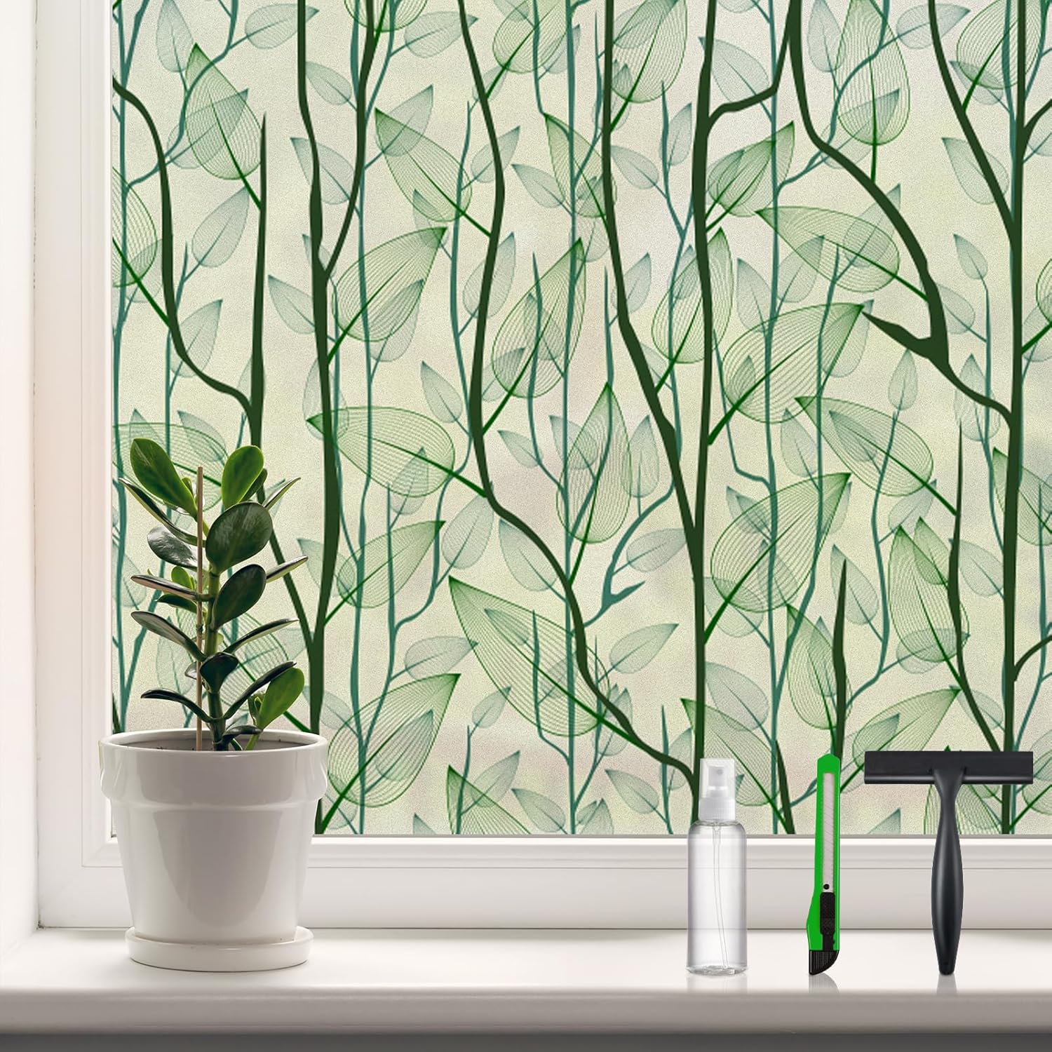Decorative Stained Glass Windo - مراجعة Home Decor Green وسعره