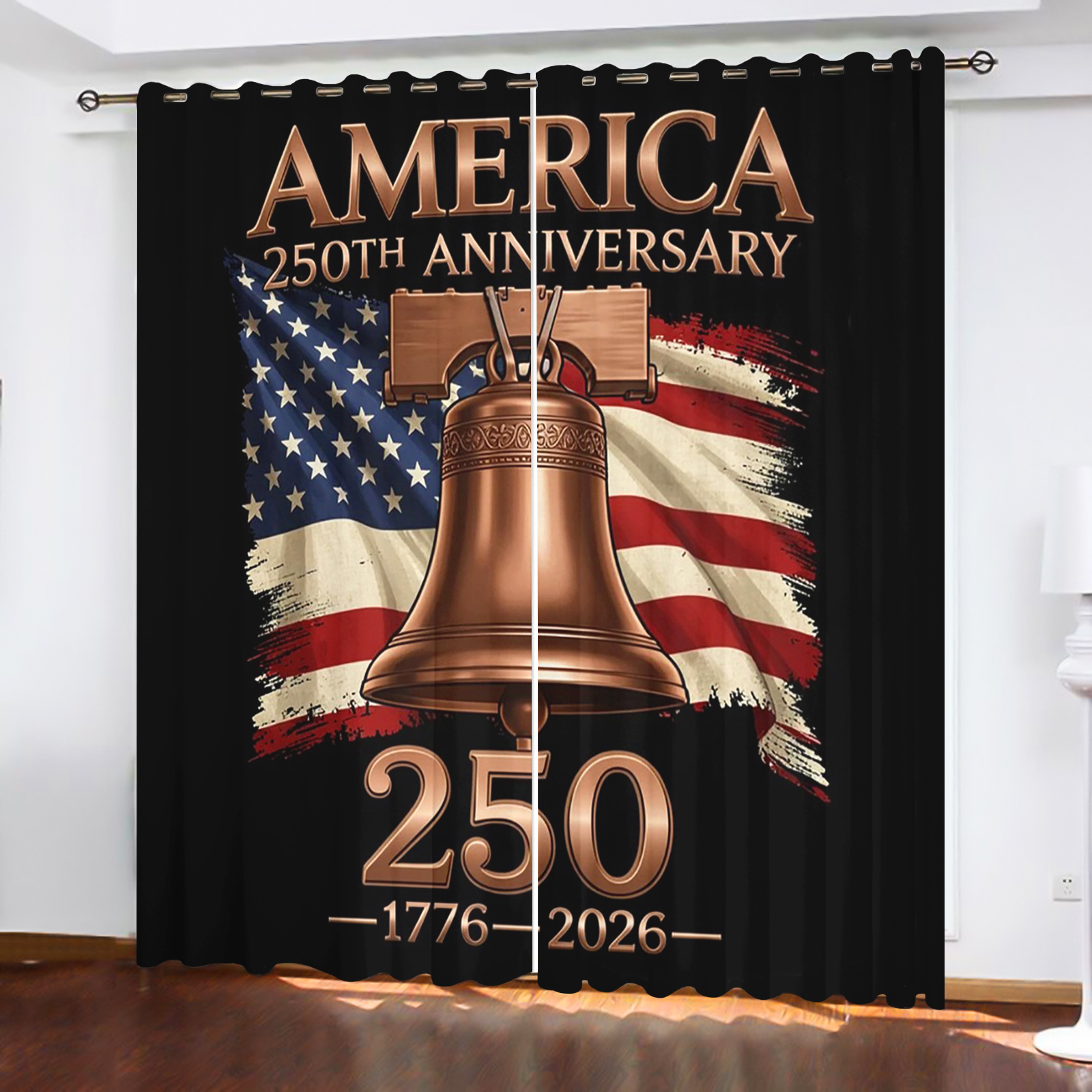 America 250th Anniversary Curt - مراجعة Home Decor Curtains وسعره