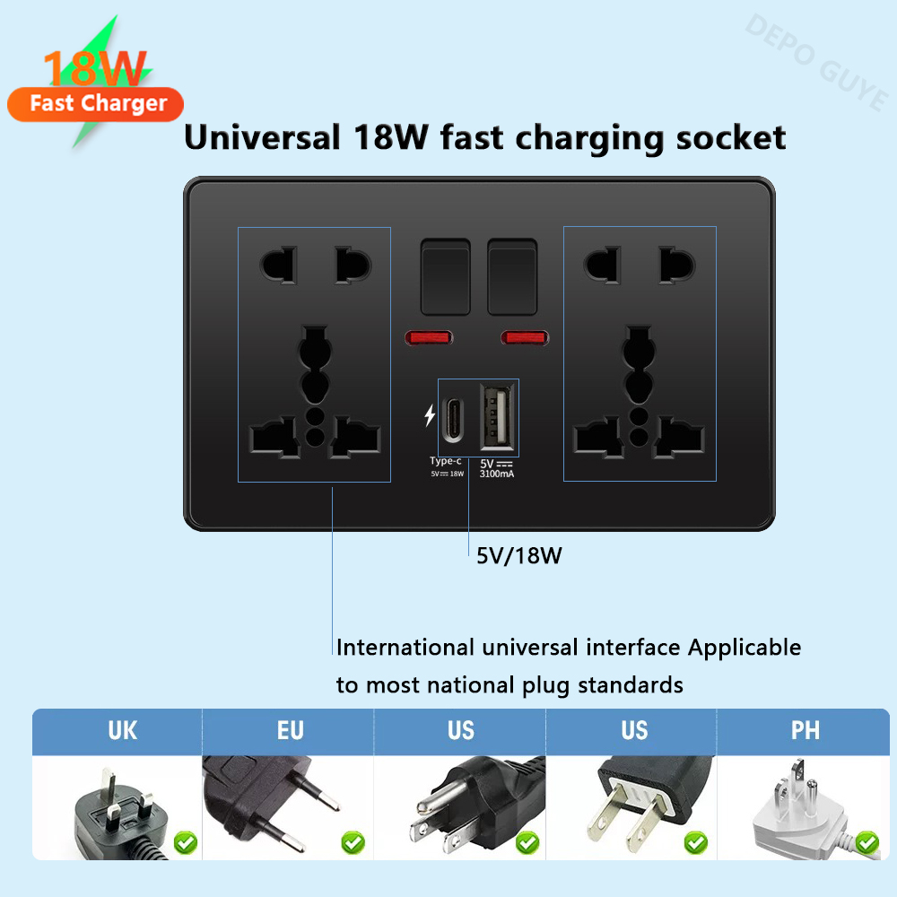 Universal Black USB Type-C 18W - مراجعة Home Decor Uk وسعره