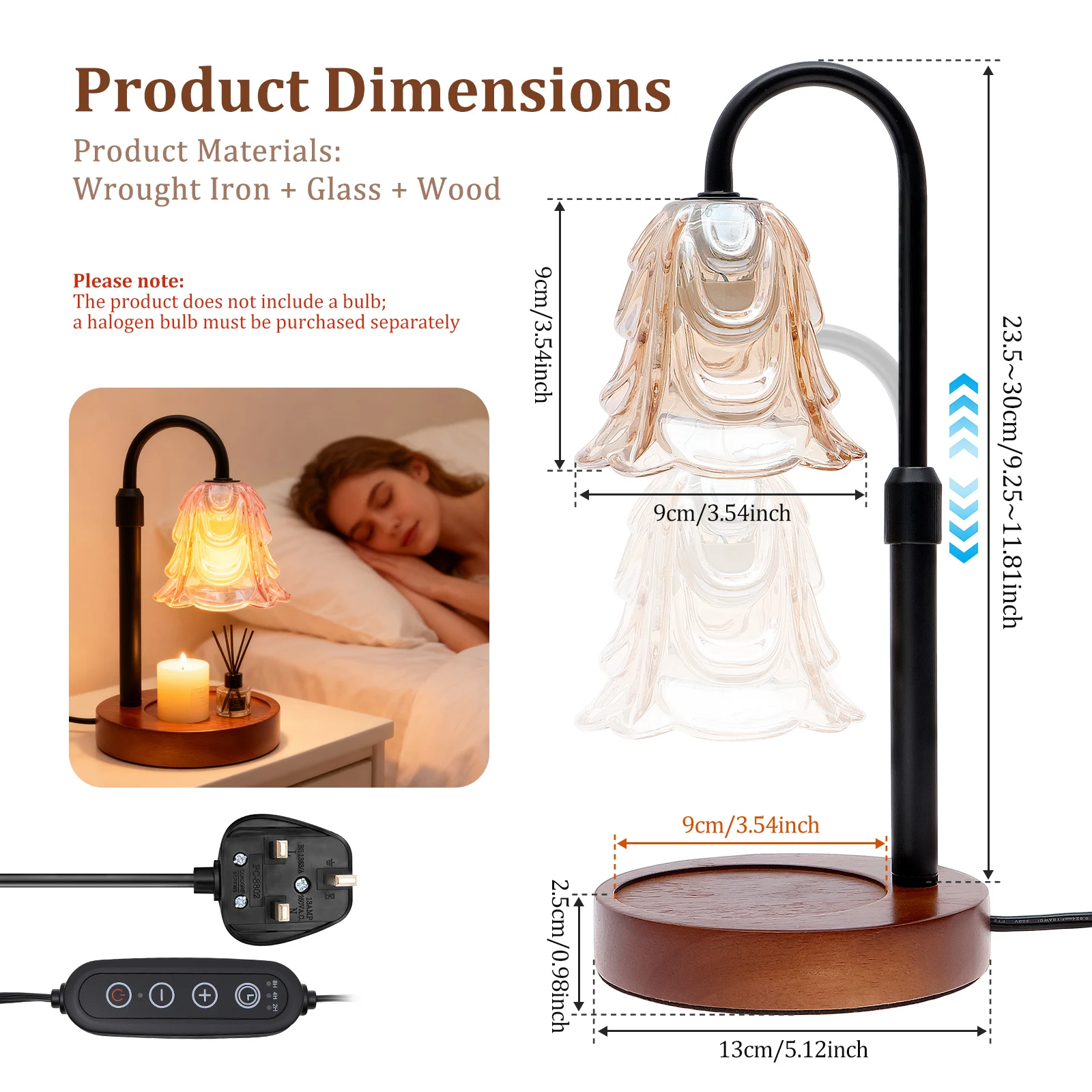 Dimmable Flower Candle Warmer  - مراجعة Home Decor Uk وسعره