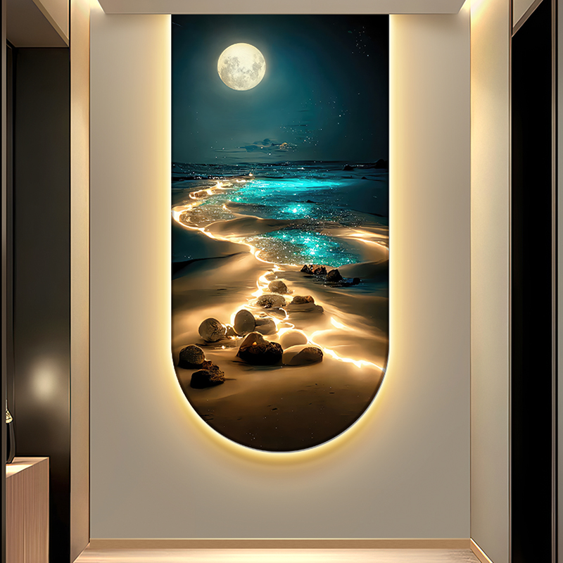 Wave entrance decorative paint - مراجعة Hanging Moon Lamp وسعره