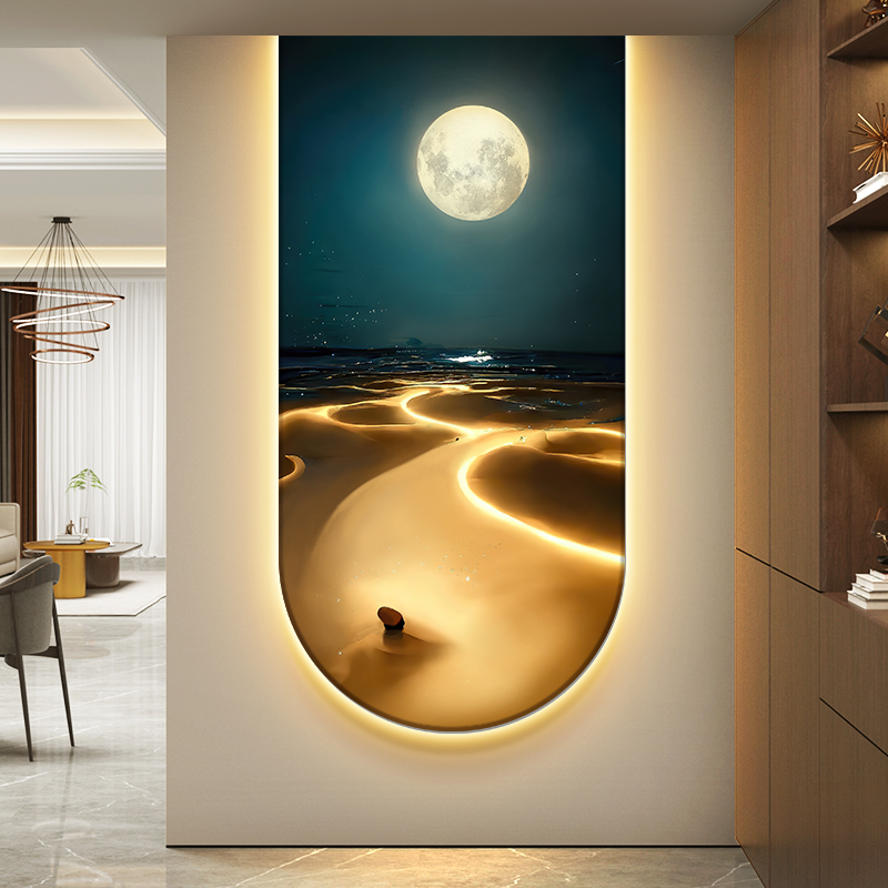 Wave entrance decorative paint - مراجعة Hanging Moon Lamp وسعره