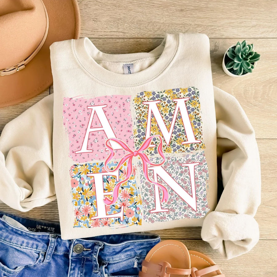 Floral Amen Bible Verses DIY I - مراجعة Decorative Throw Pillow وسعره